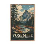 Vintage Yosemite National Park Poster Wall Art & Canvas Print