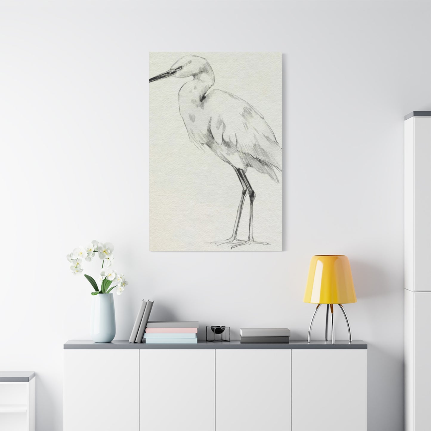 Herons Drawing Wall Art & Canvas Prints