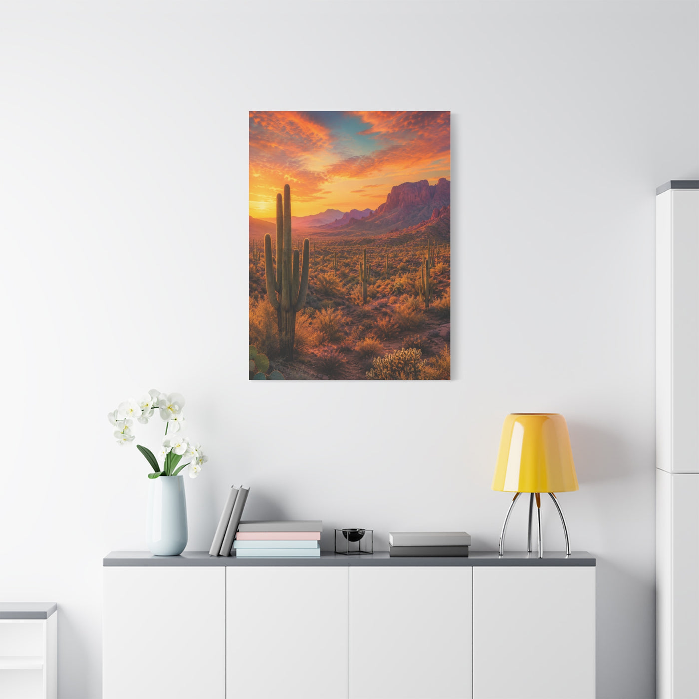 Golden Hour Saguaro Desert Southwest Wall Art & Canvas Print