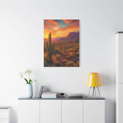 Golden Hour Saguaro Desert Southwest Wall Art & Canvas Print