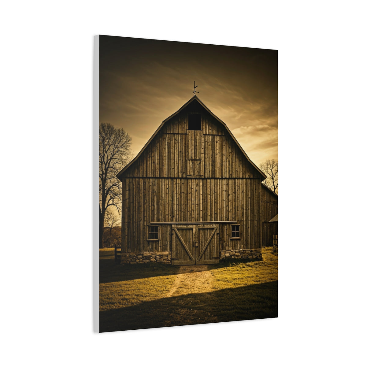 Classic Wooden Barn with Country Path Wall Art & Canvas Prints