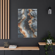 Silver Geode Mineral Abstract Wall Art & Canvas Print