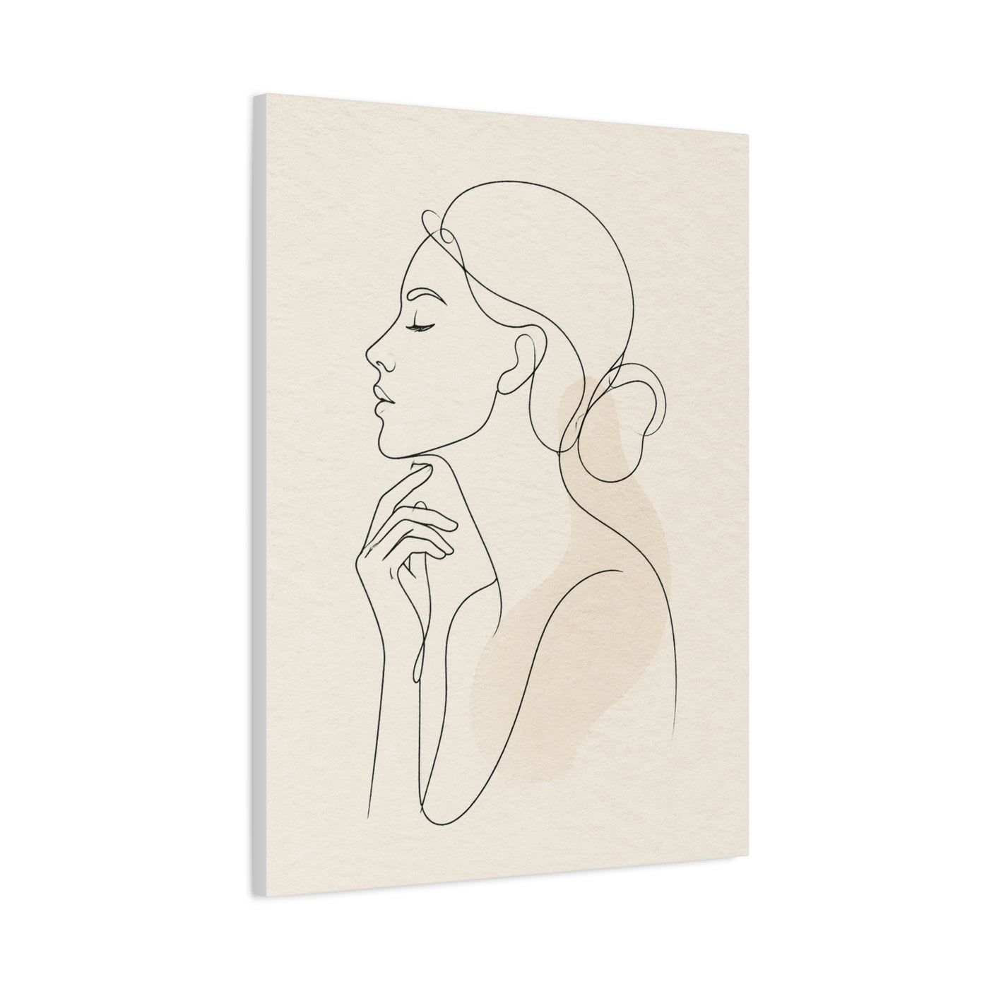 Minimal Continuous Line Portrait Wall Art & Canvas Print