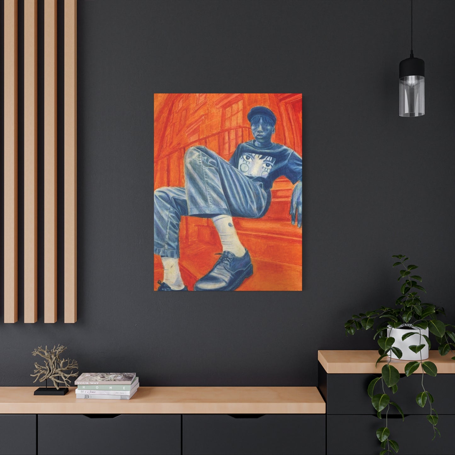 Men Abstract Painting Mixed Media Wall Art & Canvas Prints