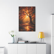 Radiant Autumn Sunburst Tree Wall Art & Canvas Print