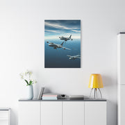 Squadron Formation Over Ocean Sky Wall Art & Canvas Prints