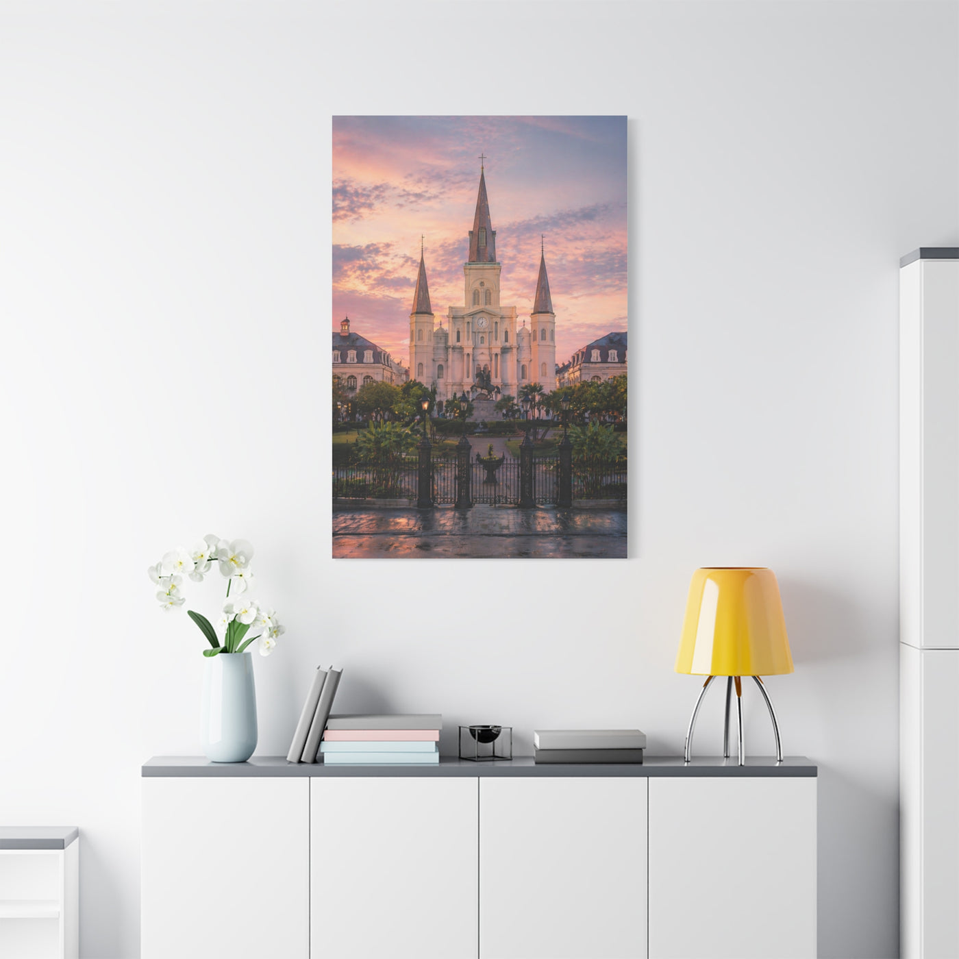 St. Louis Cathedral Sunrise Square Wall Art & Canvas Print