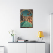 Palm Springs Courtyard Pool Escape Wall Art & Canvas Print