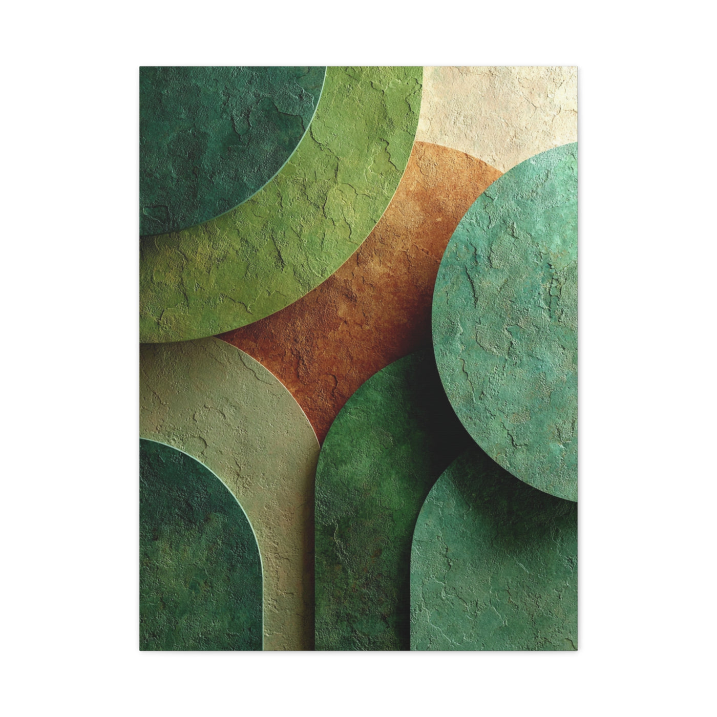 Sage Limewash Organic Green Abstract Wall Art & Canvas Print
