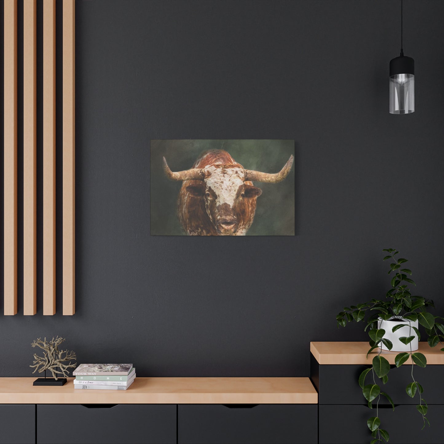 Old Hairy Bull Long Horns Wall Art & Canvas Prints