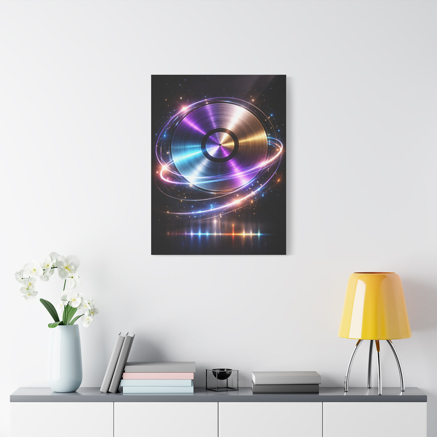 Cosmic Vinyl Orbit Wall Art & Canvas Print