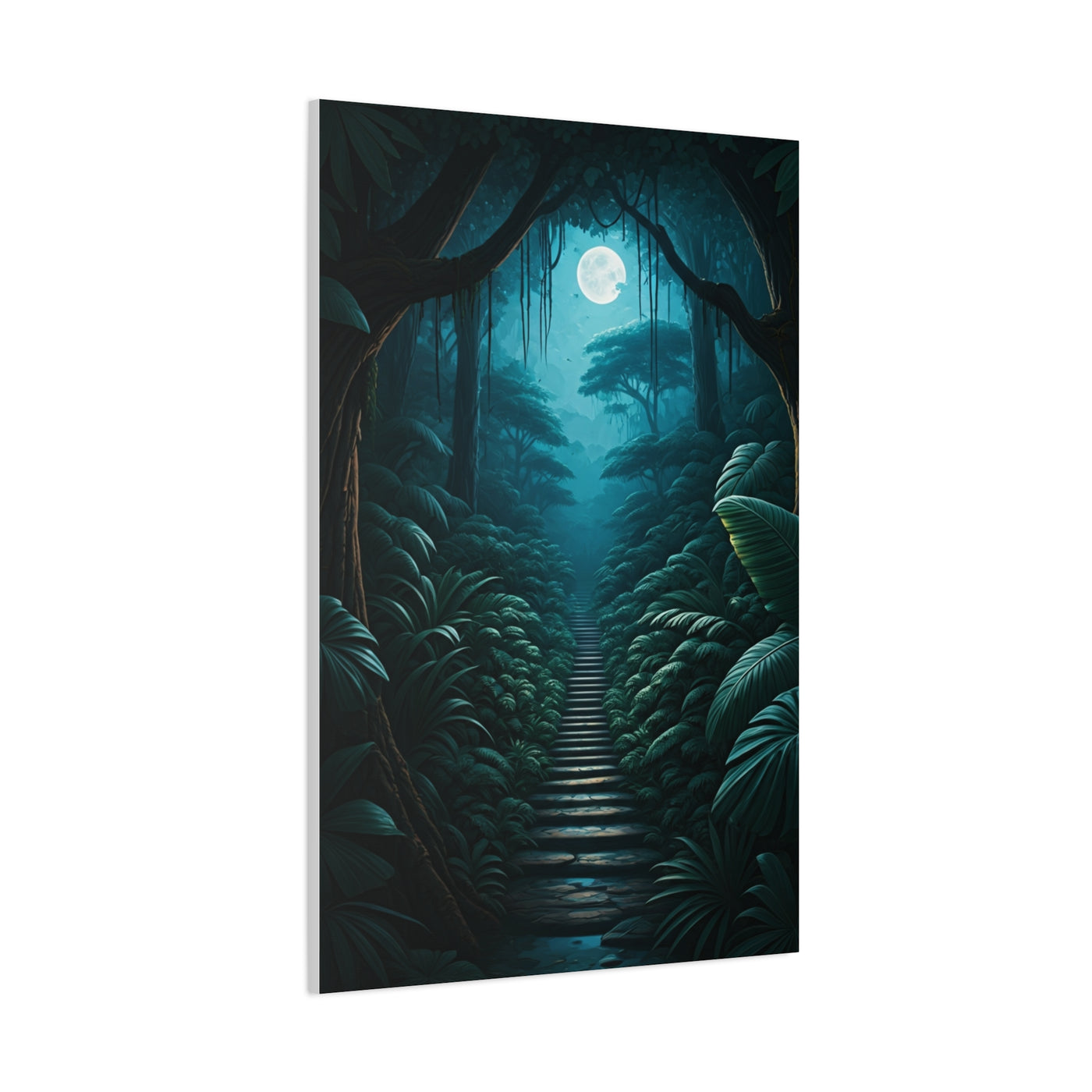 Moonlit Jungle Pathway Wall Art & Canvas Prints