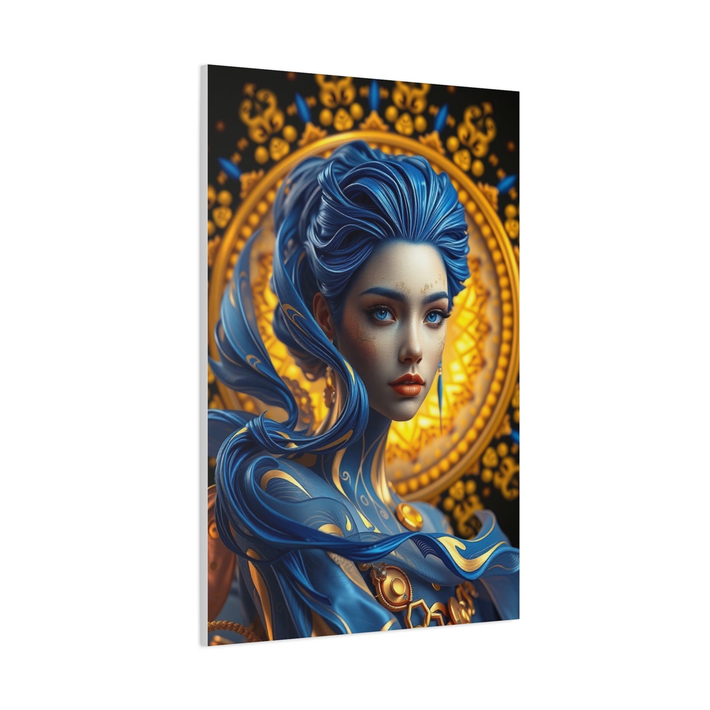 Blue & Gold Art Supreme Gallery Wall Art & Canvas Print