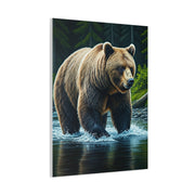 River Crossing Grizzly Bear Wall Art & Canvas Prints