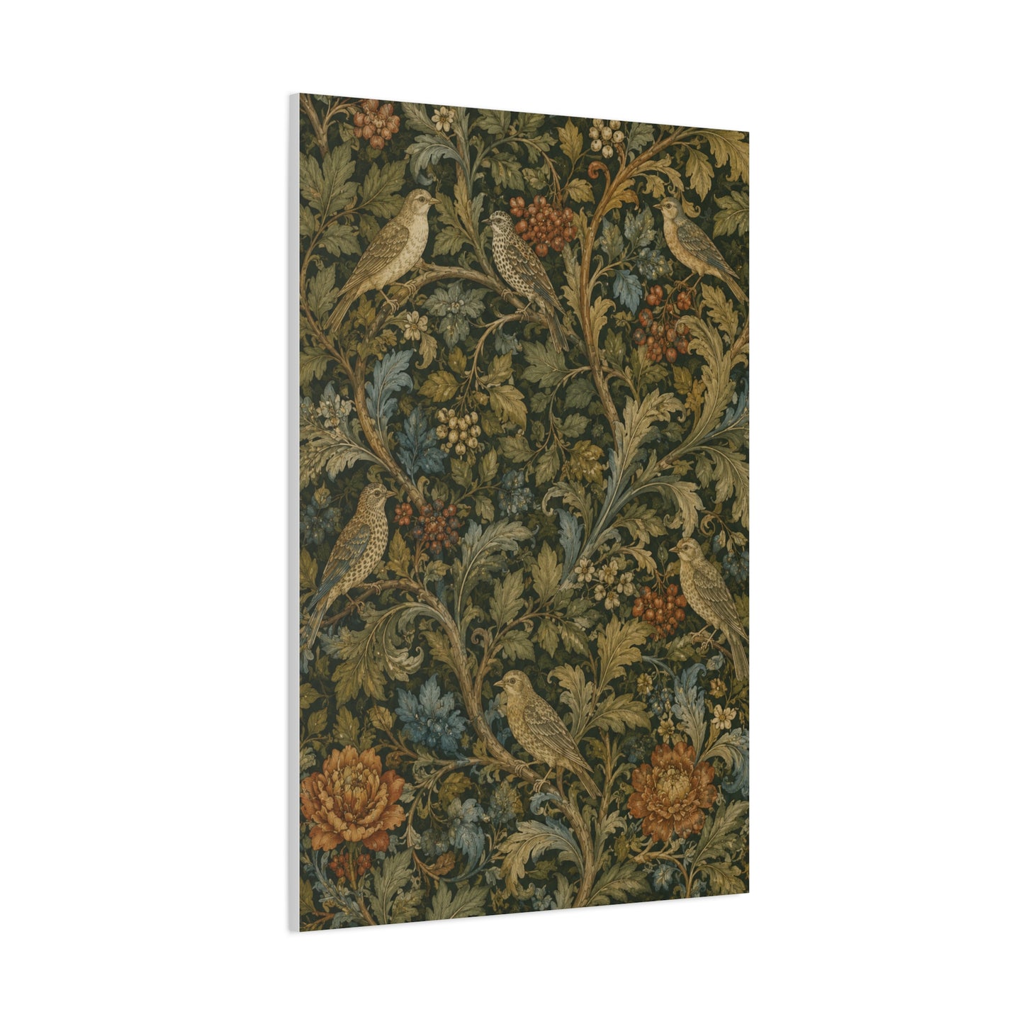 Matthew 6:26 Heritage Botanical Scripture Wall Art & Canvas Print