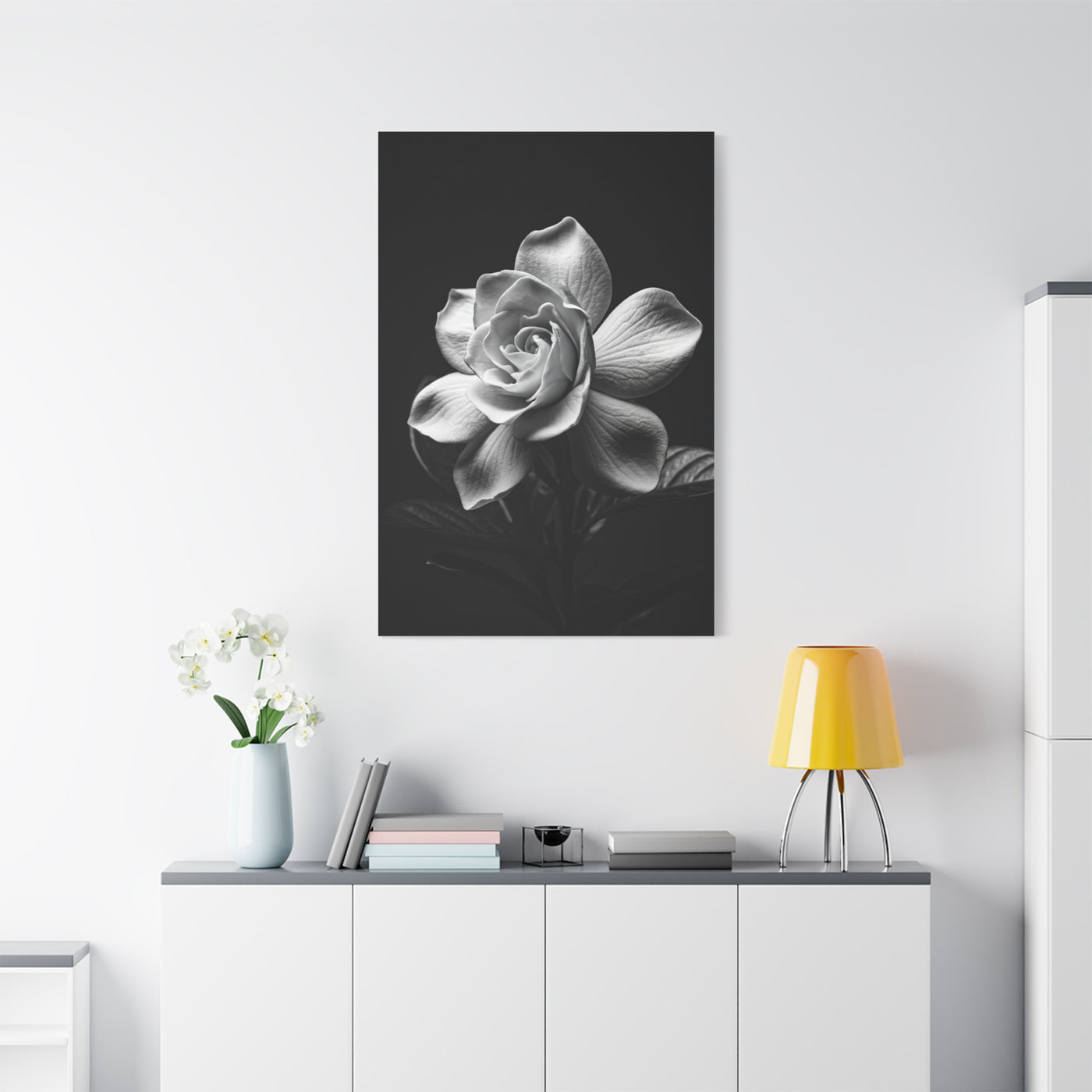 Romantic Garden Rose Monochrome Wall Art & Canvas Prints