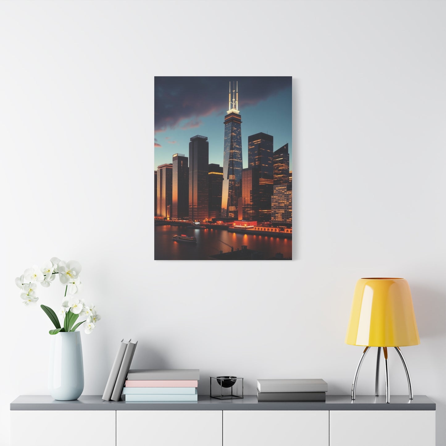 Chicago Skylines Art Supreme Canvas Wall Art & Canvas Print