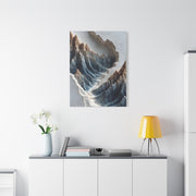 Sculpted Topographic Mountain Relief Wall Art & Canvas Print