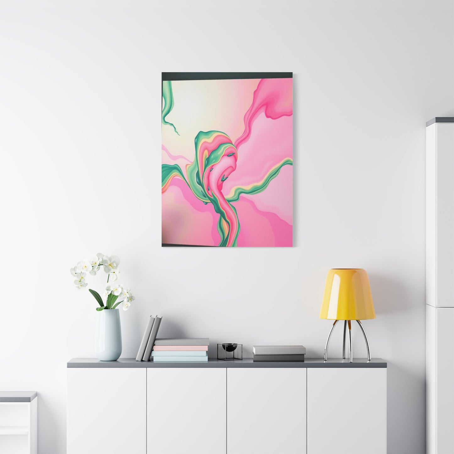 Vision Green & Pink Canvas Art Art Wall Art & Canvas Print