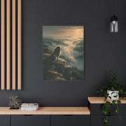 Lion on Cliff at Sunrise Sovereign View Wall Art & Canvas Print