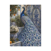 Mediterranean Ceramic Garden Peacock Wall Art & Canvas Print