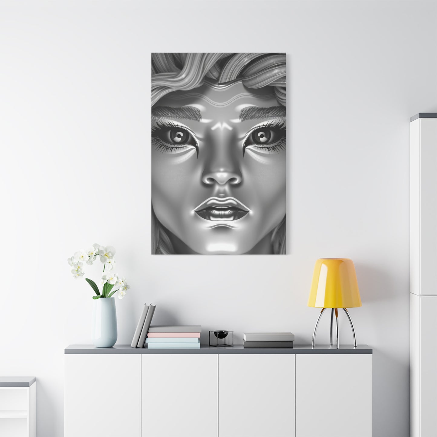 Premium Gray & White Art Supreme Canvas Gallery Wall Art & Canvas Print