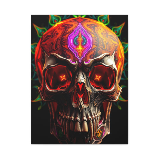 Trippy Skull Art Premium Canvas 19 Wall Art & Canvas Print