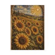 Architectural Mosaic Sunflower Field Wall Art & Canvas Print