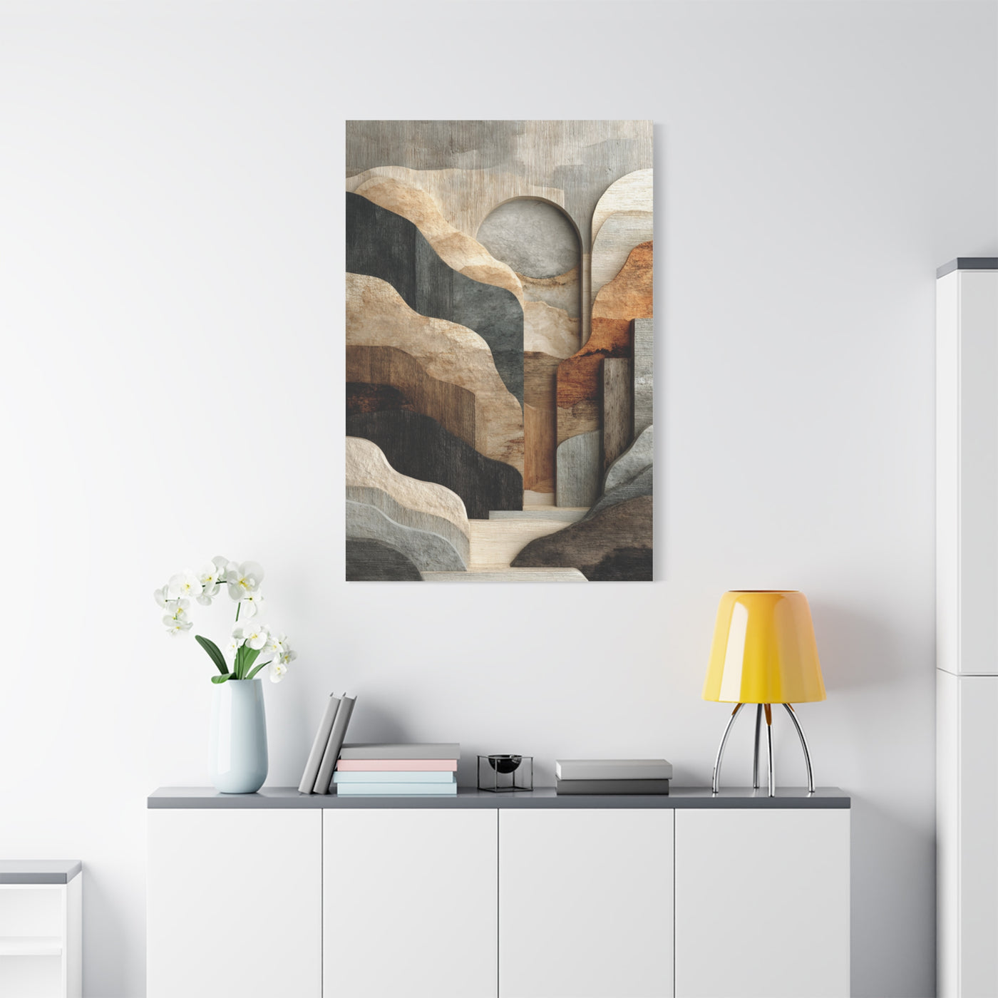 Organic Neutral Abstract Landscape Wall Art & Canvas Print