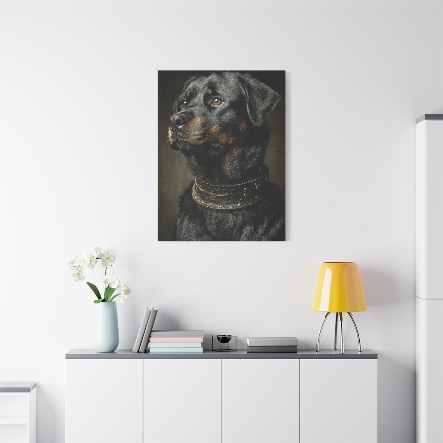 Rottweiler Classic Portrait Wall Art & Canvas Print