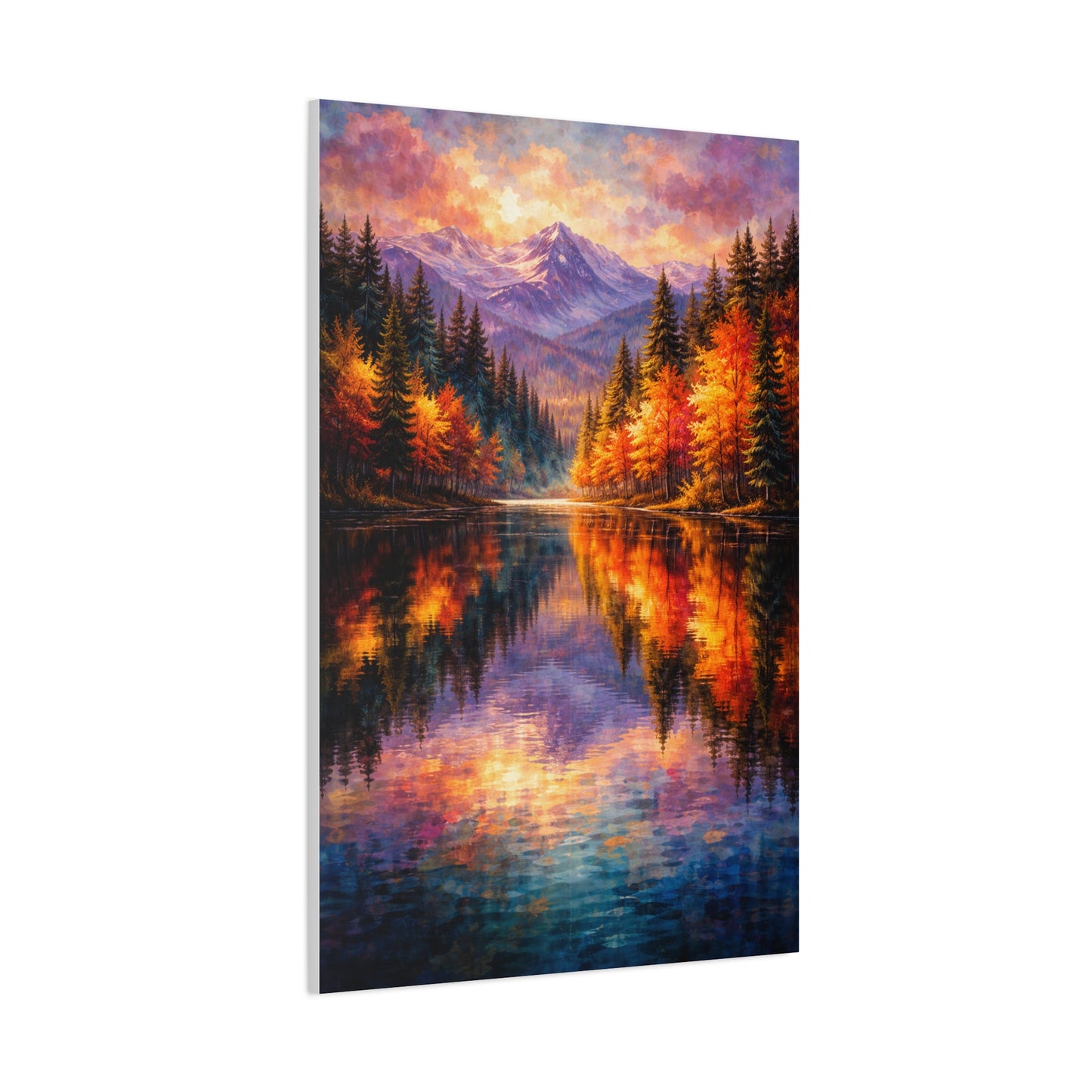 Vivid Forest Reflections Landscape Wall Art & Canvas Print