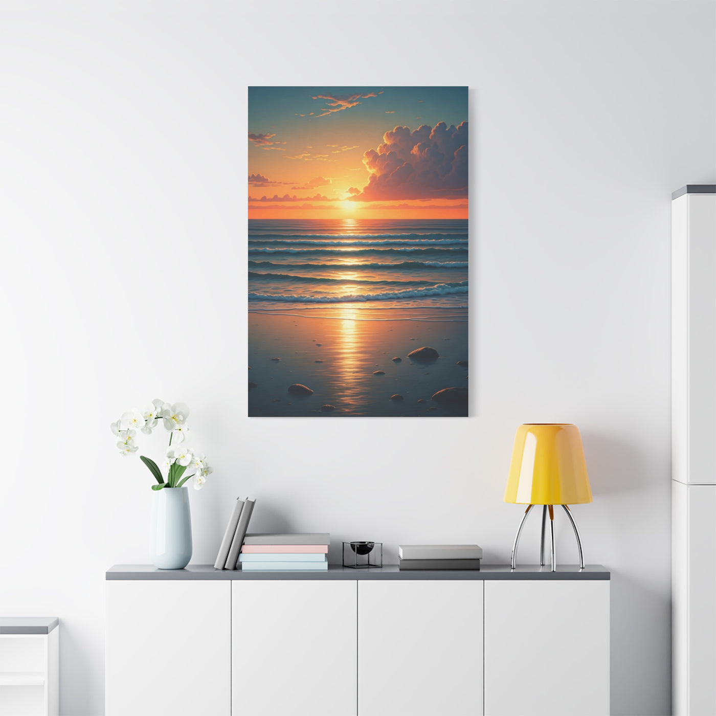 Sunset Tide Glow Coastal Wall Art & Canvas Prints