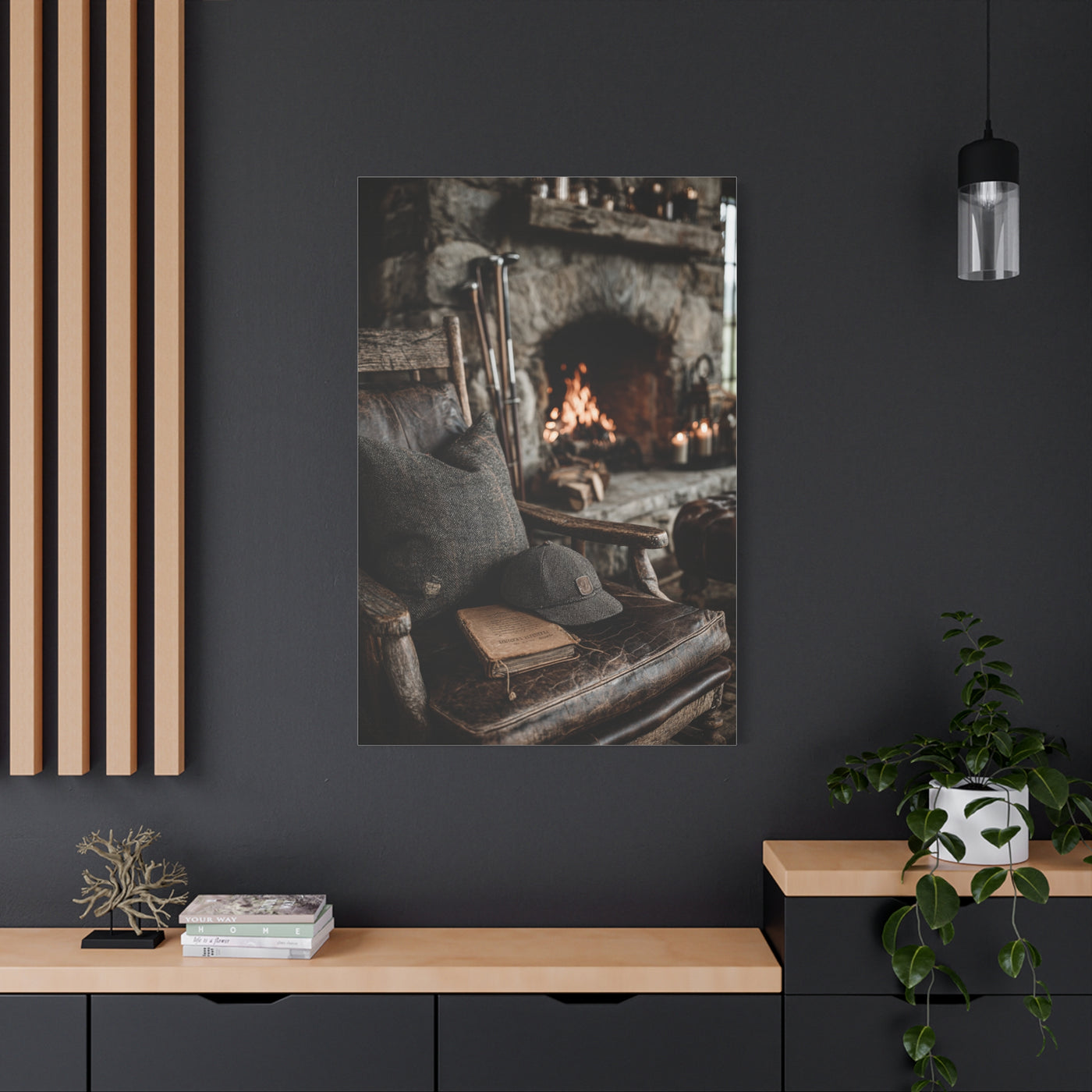 Old Caddie Chair Fireside Golf Still Life Wall Art & Canvas Print