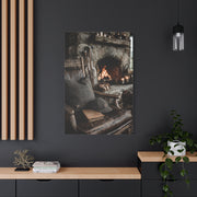 Old Caddie Chair Fireside Golf Still Life Wall Art & Canvas Print