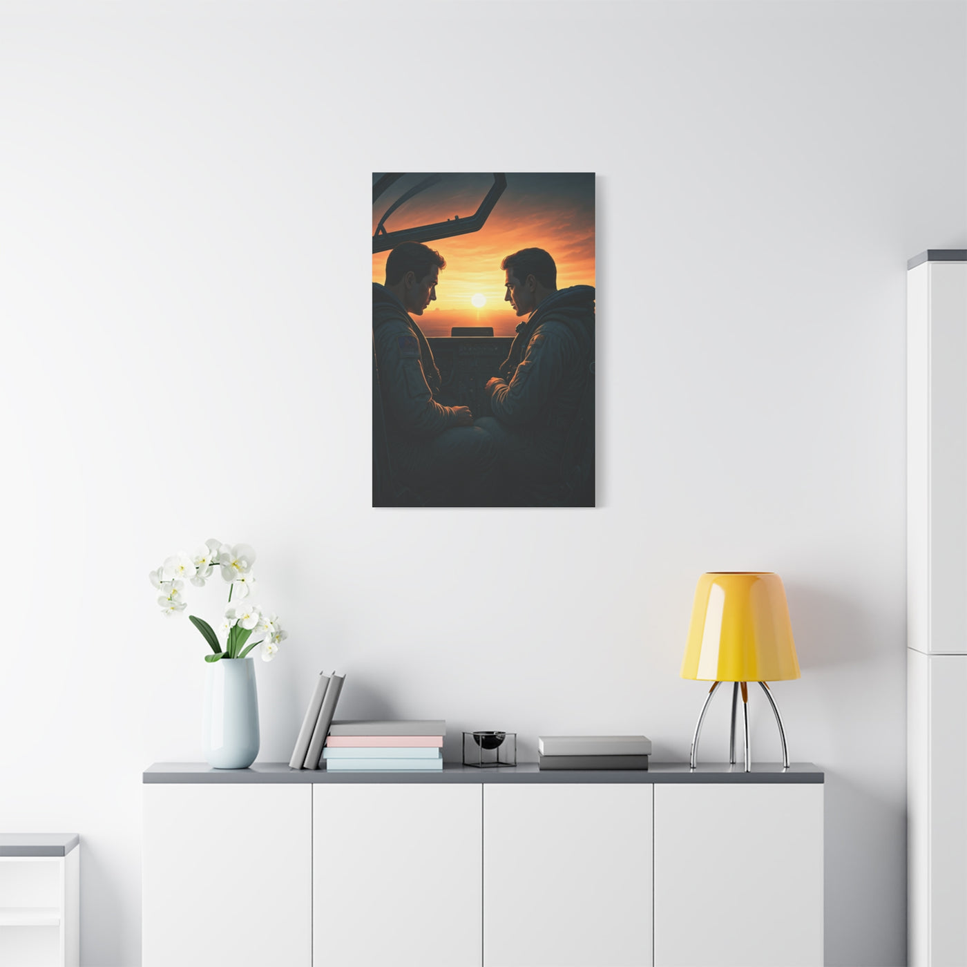 Sunset Cockpit Connection Wall Art & Canvas Prints