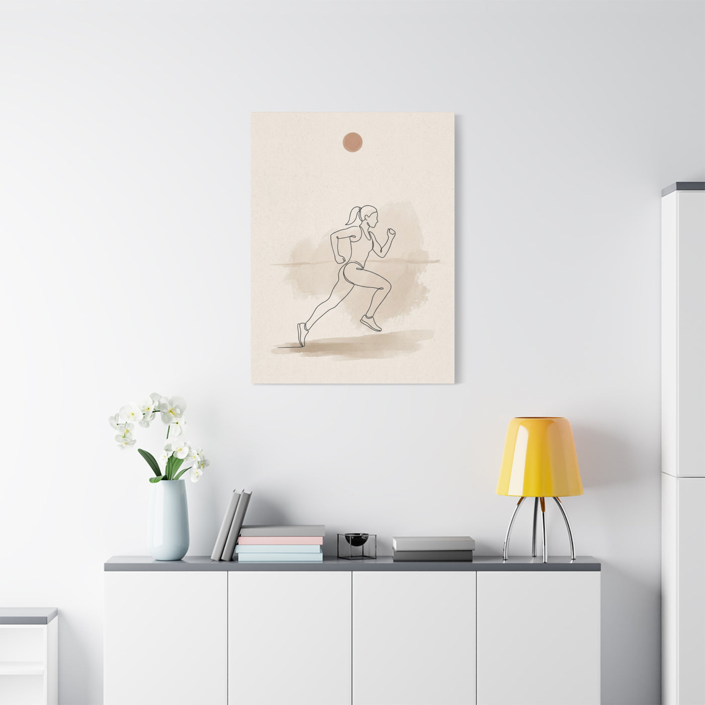 Minimal Marathon Runner Sports Wall Art & Canvas Print