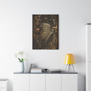 Victorian Etched Mirror Santa Wall Art & Canvas Print