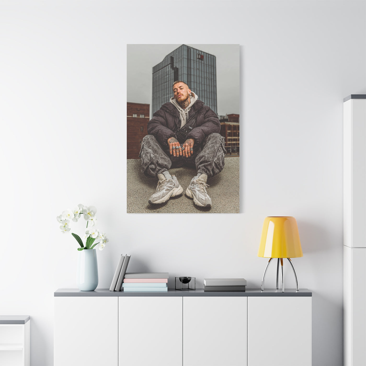 Urban Streetwear Rooftop Portrait Wall Art & Canvas Print