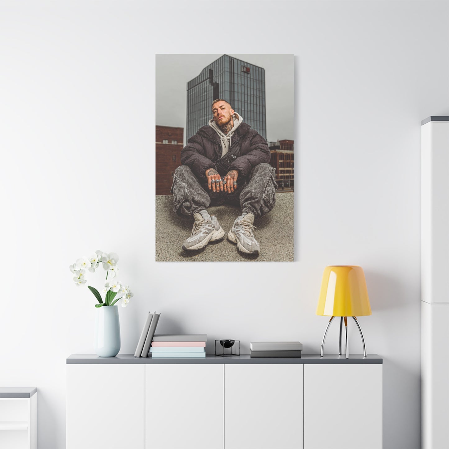 Urban Streetwear Rooftop Portrait Wall Art & Canvas Print