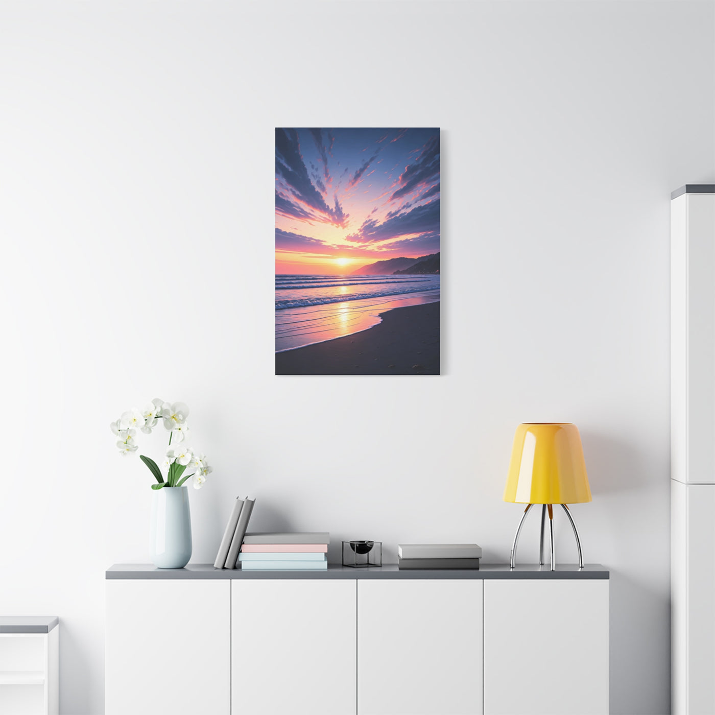 Vibrant Skyburst Seaside Sunset Wall Art & Canvas Prints