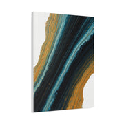Blue and Gold Stone Flow Abstract Wall Art & Canvas Prints