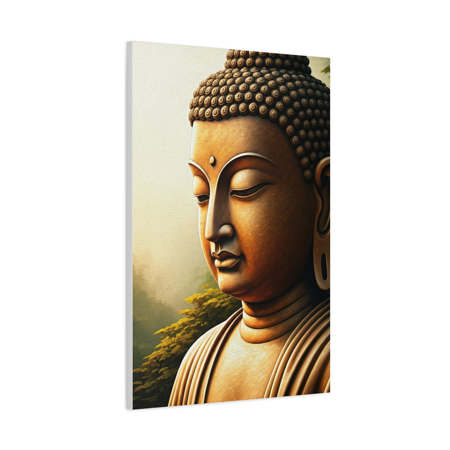 Golden Contemplation Buddha Close-Up Wall Art & Canvas Prints