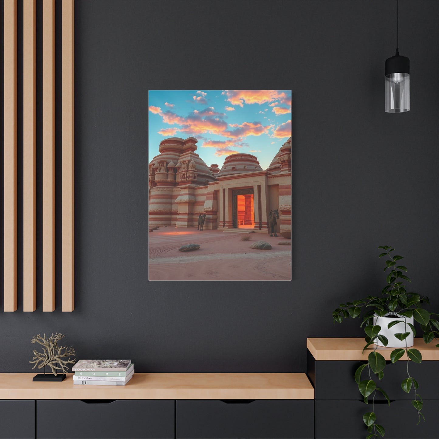 Sunlit Oasis Tableau Wall Art & Canvas Print