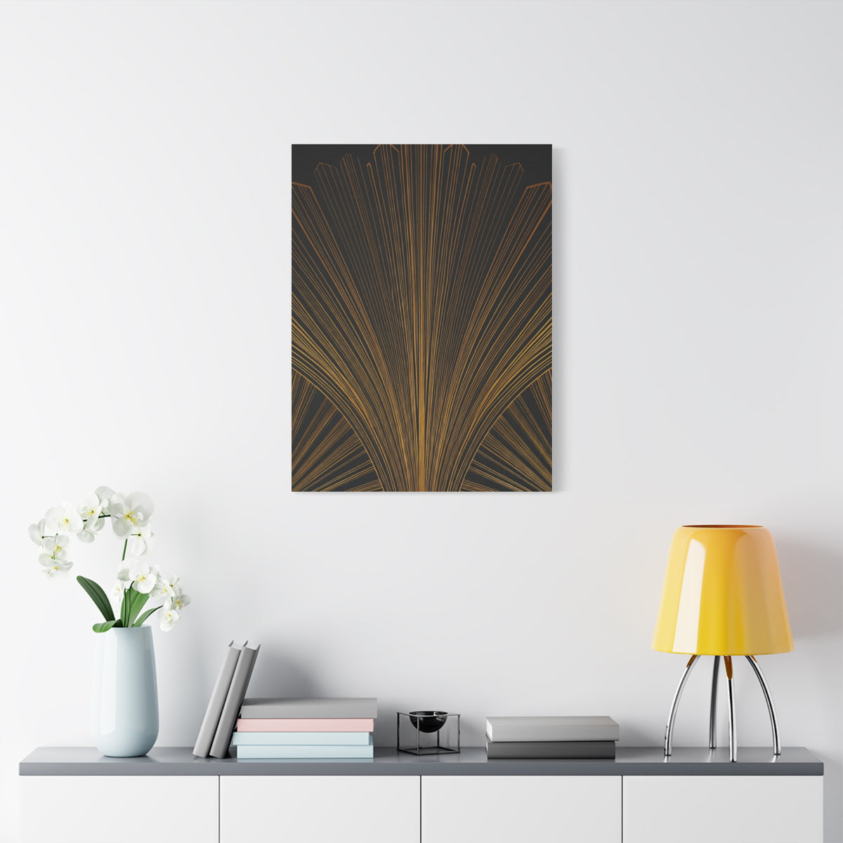 Regal Fan Lines Art Deco Wall Art & Canvas Prints