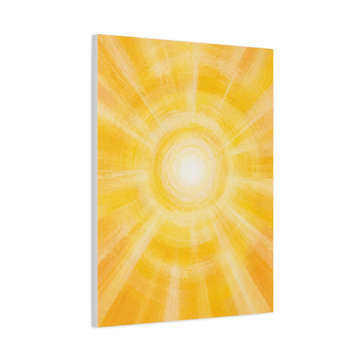 Radiant Golden Sunburst Abstract Wall Art & Canvas Print