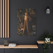 Woodland Lantern Santa Wall Art & Canvas Print