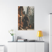 Gunslinger Walking the Frontier Street Wall Art & Canvas Print