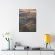 San Francisco Skyline Sunrise Fog Wall Art & Canvas Print