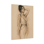 Elegant Charcoal Figure Study Wall Art & Canvas Print