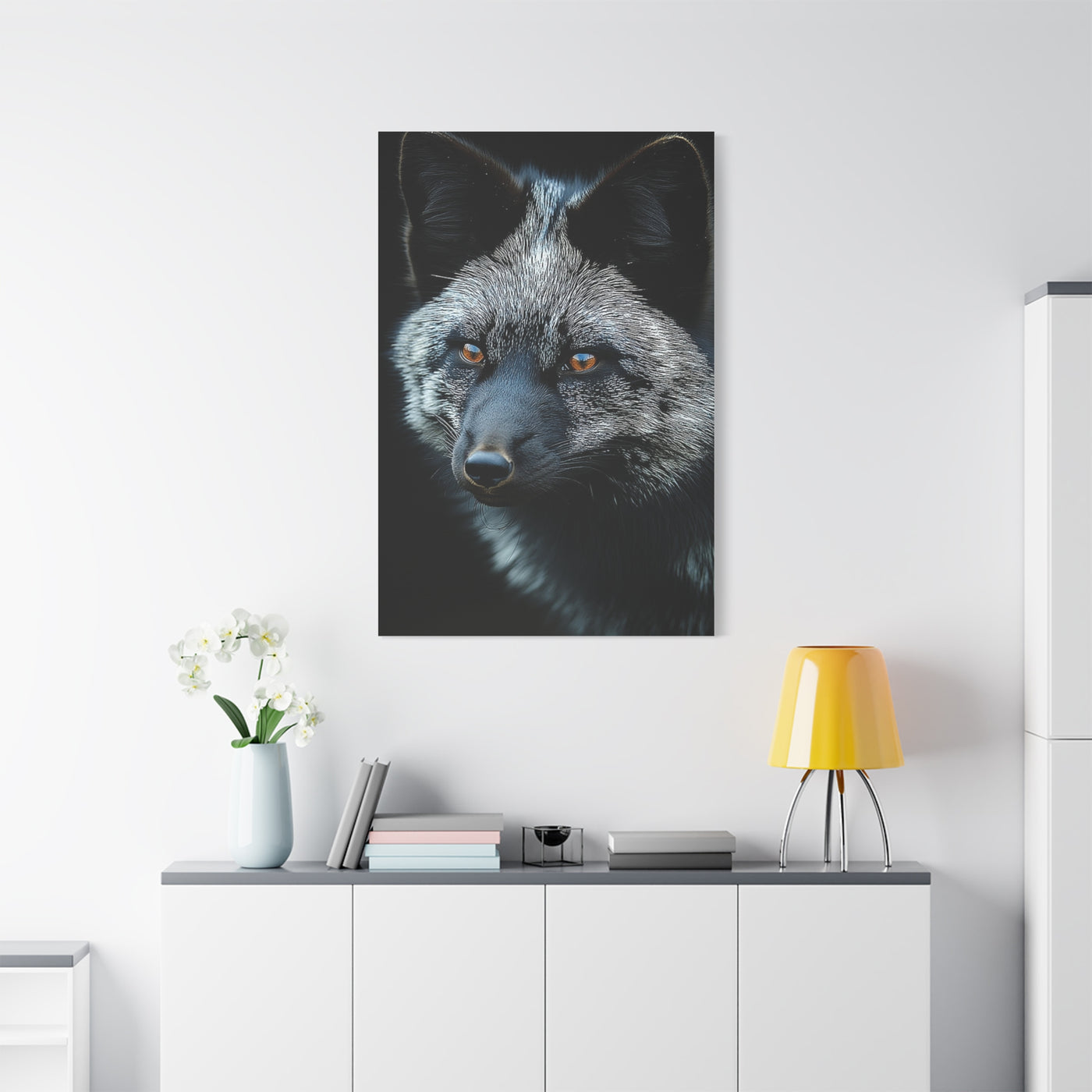 Silver Fox Velvet Portrait Wall Art & Canvas Print